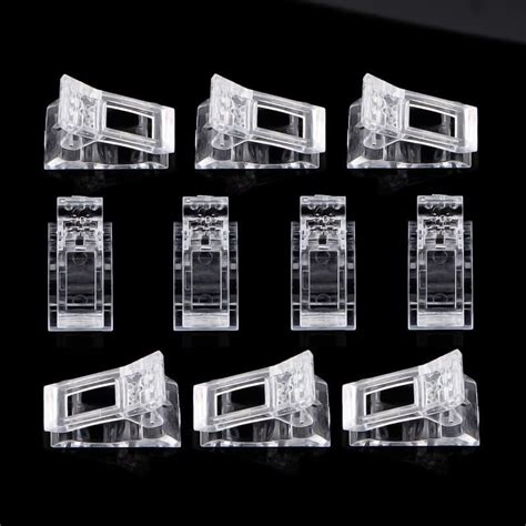 Buy Professional Nail Tips Clips Set Of 10Pcs Transparent Polygel Quick ...