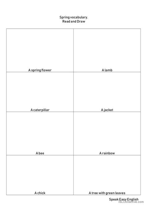 Image result for Spring Vocabulary Worksheet PDF