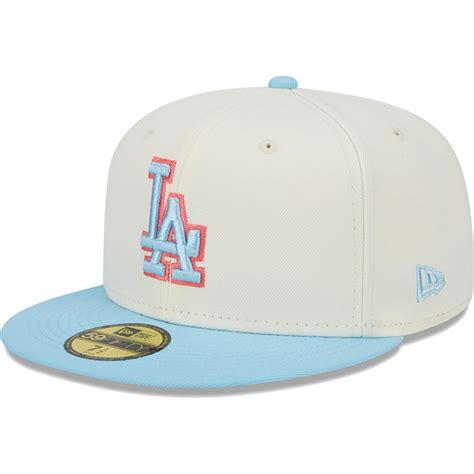 Men's New Era Cream/Light Blue Los Angeles Dodgers Spring Color Two ...