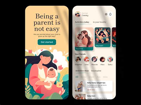 Parenting app design mobile app on Behance