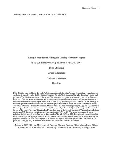 Image result for APA Format Student Paper Example