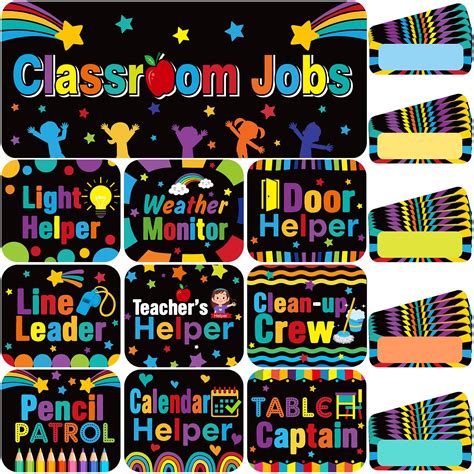 Buy Pajean 45 Pieces Classroom Jobs Chart Bulletin Board Sets with Name ...