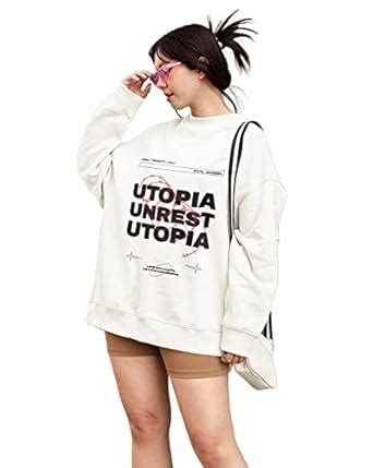 Buy Utopia Women's Fleece Crew Neck Sweatshirt(IN_UTOPIA_sS_White_XS ...