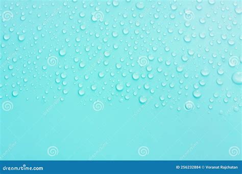 Water Drops on Blue Pastel Color Stock Photo - Image of rain, pastel ...