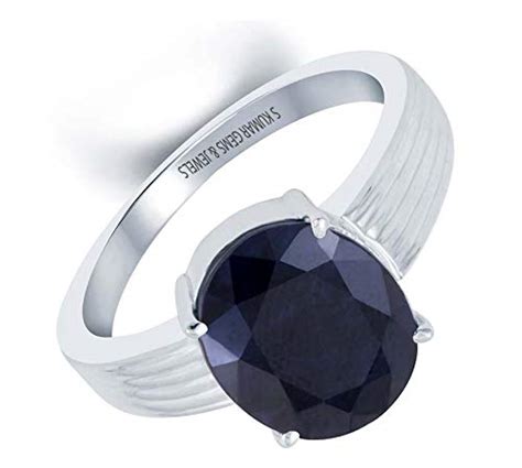 S KUMAR GEMS & JEWELS Certified Natural Blue Sapphire Stone (Neelam ...