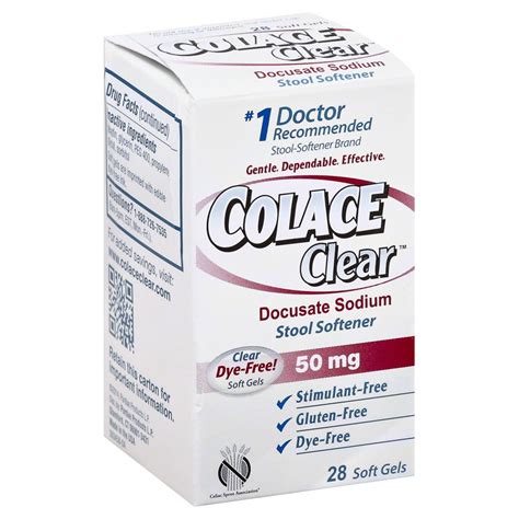 Colace Clear 50MG Soft Gels - Shop Digestion & Nausea at H-E-B