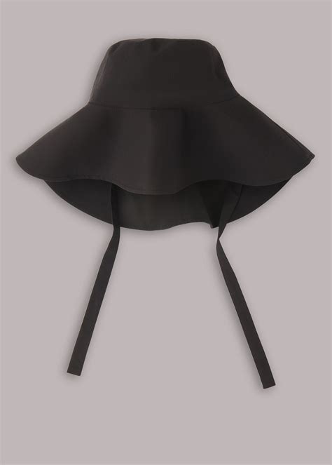 Black Sun Hat With Tie | WHISTLES | Whistles UK