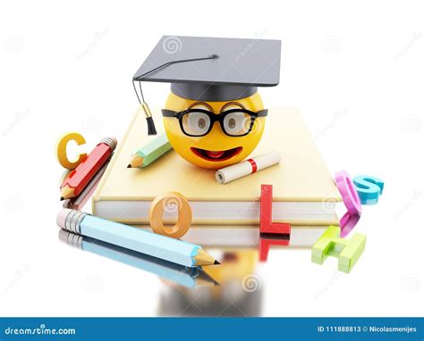 3d Graduation Emoji With Graduation Cap And Diploma. Royalty-Free ...