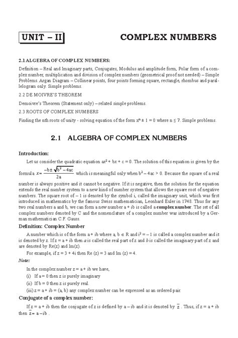 Image result for Mathematics Chapter 2 Complex Numbers