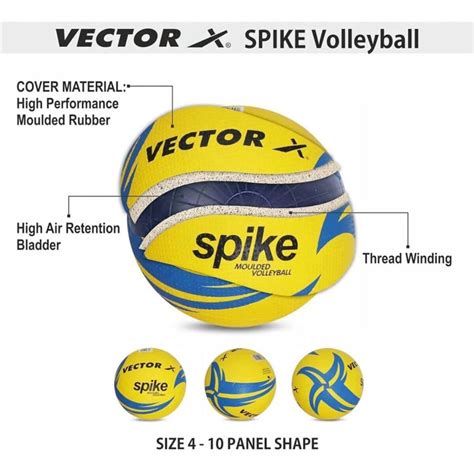 Vector X Spike Rubber Moulded Volleyball – Sportswing.in