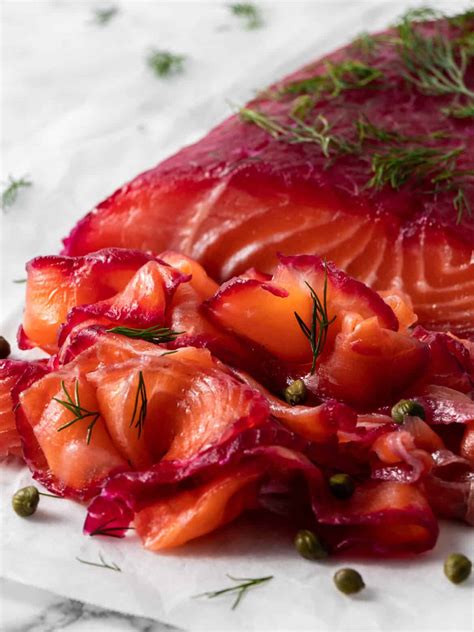 Beetroot Cured Salmon (Gravlax) - The Scranline