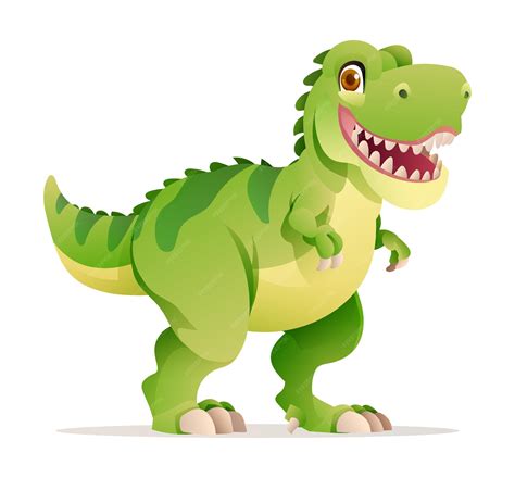 Premium Vector | Cute Tyrannosaurus Rex cartoon illustration. T-Rex ...