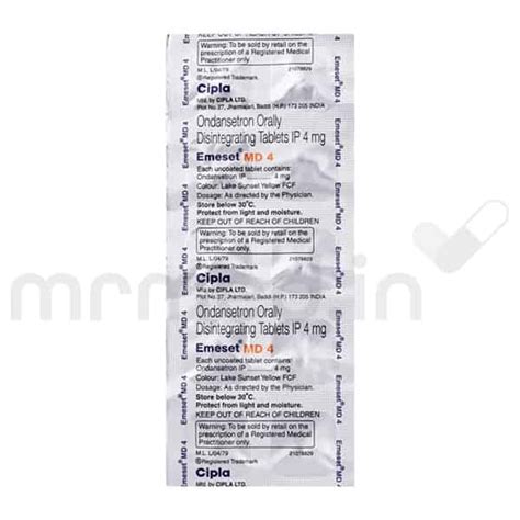 Buy Emeset Md 4mg Tablet Online: Uses, Price, Dosage, Instructions ...