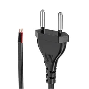 Buy AT Kabel 2 Pin Power Cord with Open Ended Cable for Electric ...