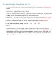 Image result for Crash Course Lymph System