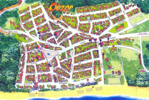 Map Of Obzor Bulgaria