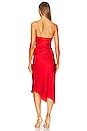 Alice + Olivia Vista Asymmetrical Slit Midi Slip Dress in Chili Pepper ...