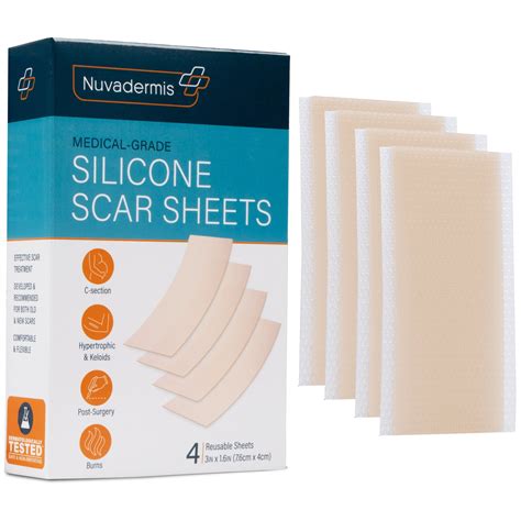 Nuvadermis - Medical-Grade Water-Resistant Silicone Scar Sheets for C ...
