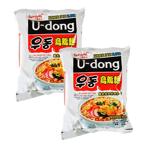 Samyang Hot Chicken Noodles U-Dong Japanese Style Flavor (120g, Pack of ...