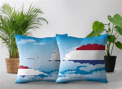 Netherlands Day Clouds Pillow Case and Pillow Throw – Print Deliver Plus
