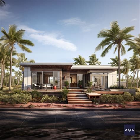 Minimal Single Floor House Elevation – Ongrid Design