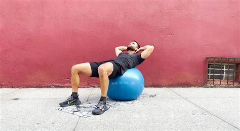 Weighted Swiss Ball Crunches