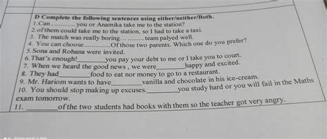 complete the following sentence using either neither both - Brainly.in