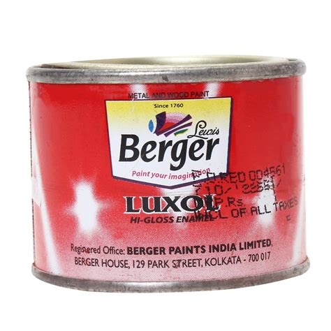BERGER Luxol Hi Gloss Enamel Smalls Po Red 50Ml : Amazon.in: Home ...