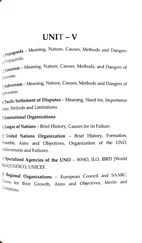 Pol sci IR Unit 5 - none - Ballb - Studocu