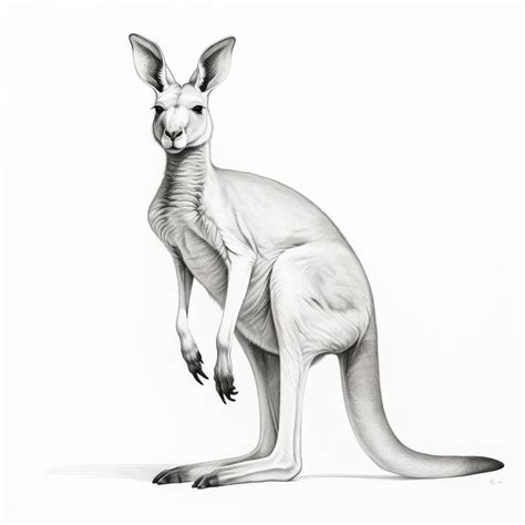 Premium AI Image | Hyperrealistic Australian Kangaroo Drawing With Bold ...