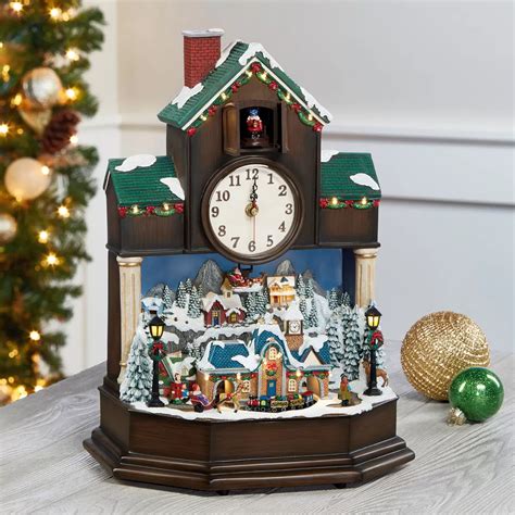 16.5 Inches (42cm) Musical Christmas Cuckoo Clock Tableto...