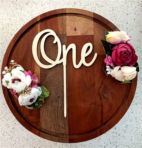Buy Cake Topper One Year Old One Cake Topper -Rustic Wood Cake Topper ...