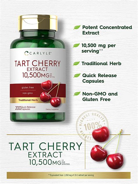 Carlyle Tart Cherry Capsules | Max Potency 10,500mg