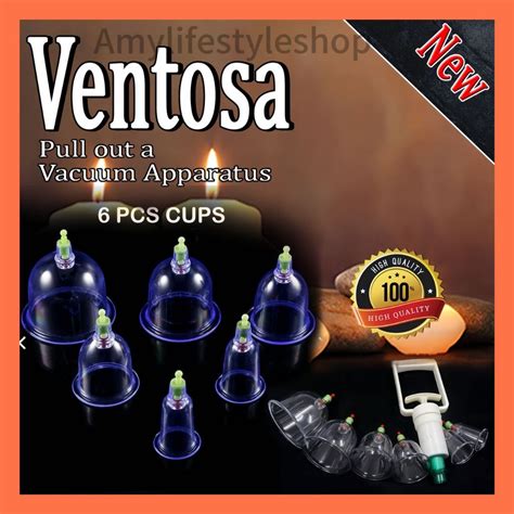 12 Pcs/6pcs set Traditional Ventosa Vacuum Cupping Health Massage Therapy one suction pump ...