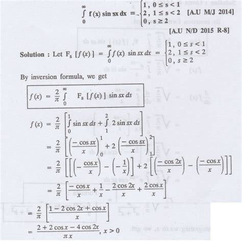 Fourier Sine & Cosine Transforms - Examples