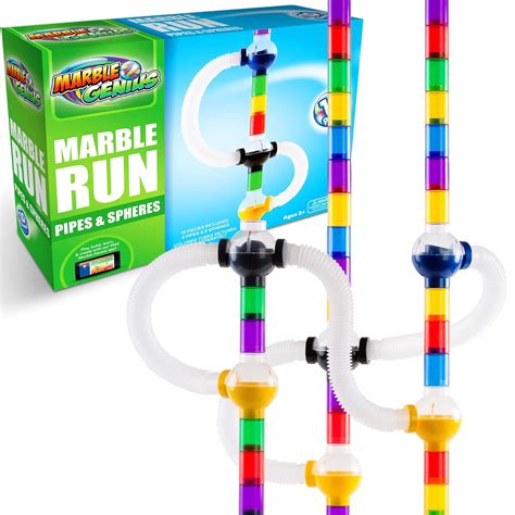 Marble Genius Marble Run Pipes & Spheres Accessory Set : Amazon.in ...