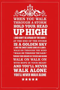 You Will Never Walk Alone - Liverpool - Typography Matte Finish Poster ...