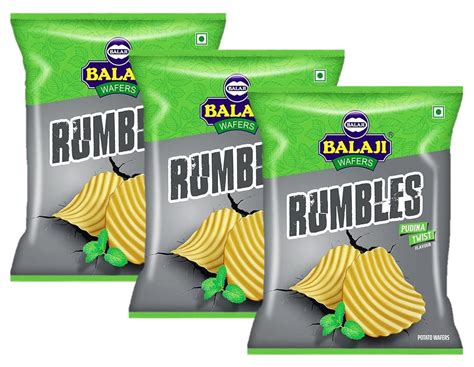 Balaji Wafers Rumbles Pudina Twist, 35g (Pack Of 3) - HUMARABAZAR ...