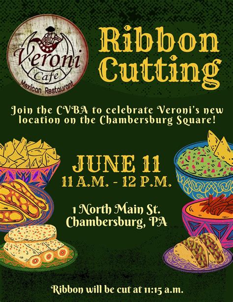 CVBA & Veroni Cafe Ribbon Cutting, Veroni cafe, Chambersburg, 11 June ...