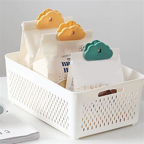 Buy Valink Chip Bag Clips Covered with Silicone,Cute Clouds Shaped Food ...