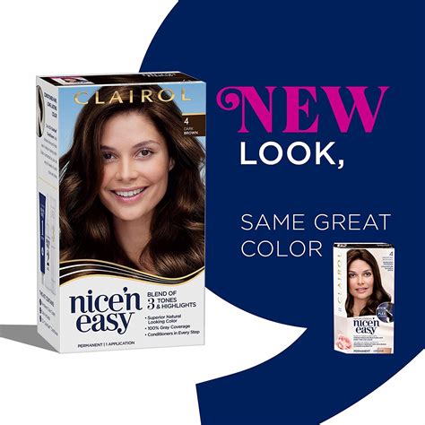 Buy Pack of (2) Clairol Nicen Easy Permanent Hair Dye, 6W Light Mocha ...