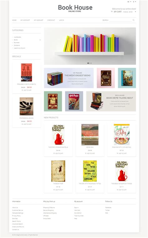 15 book store website themes templates – Artofit