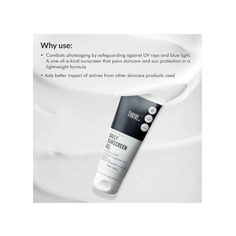 ThriveCo Ultra-Light Mineral-Based SPF 50 PA+++ Daily Sunscreen Gel (50 ...