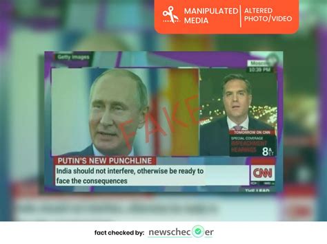 Photo Claiming Putin warns India against interfering in the Russia ...