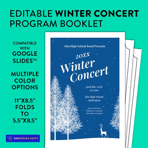 Image result for Winter Concert Program Template