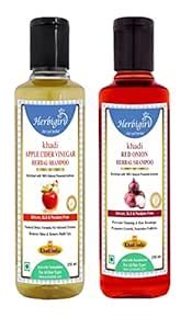 Buy Herbigiri Khadi Apple Cider Vinegar & Red Onion Herbal Shampoo (SLS ...