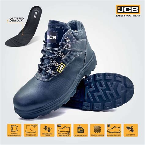 JCB Steel Toe Genuine Leather Safety Shoe Price in India - Buy JCB ...