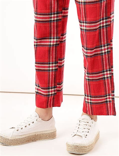 Buy Pure Cotton Checked Loose Pyjama at Marks & Spencer