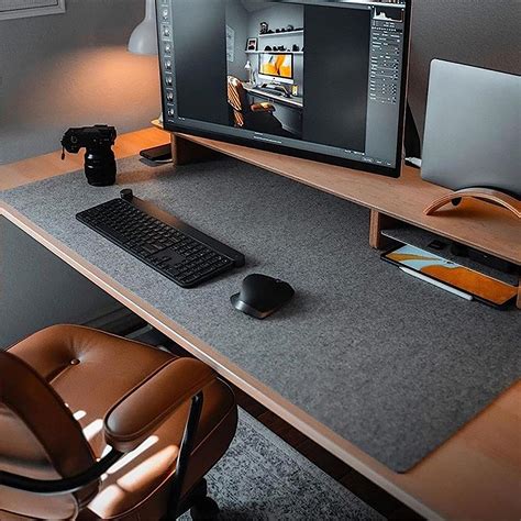 Large Felt Desk Pad | Computer Mat for Desk(36x12Inches)|Desk Mat for ...