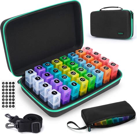 Amazon.com: Twice-a-Day Monthly Large Pill Organizer Set - AM/PM ...